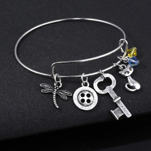 Bracelet Charms Libellule Vintage