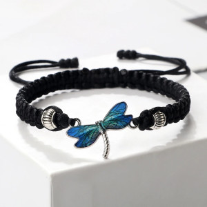 Geflochtenes Libellenarmband Azurglanz | Handgefertigt & Elegant