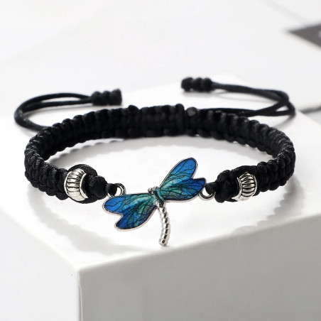 Geflochtenes Libellenarmband Azurglanz | Handgefertigt & Elegant