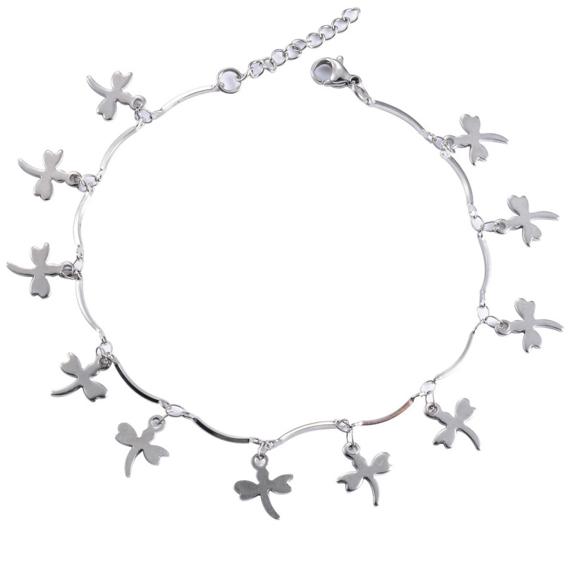 Bracelet Libellules Danse Aérienne - Acier Inoxydable Argent
