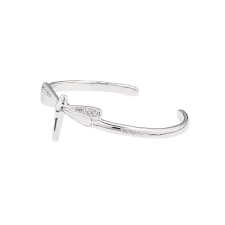Bracelet Libellule Abeille Élégance - bracelet ouvert couleur argent