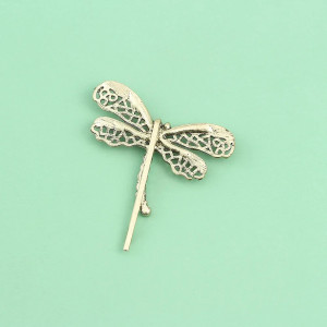 vue arrière de la Barrette Libellule Élégance avec strass