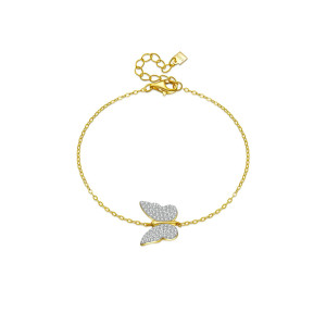 Bracelet Papillon Éclat Doré - Argent Sterling 925 plaqué or