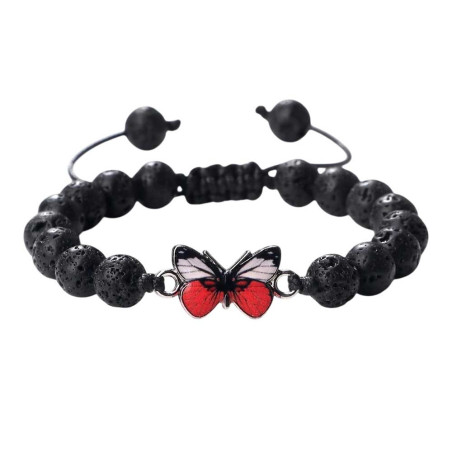 Bracelet Papillon Rouge Harmonie des Perles - 9 modèles au choix !
