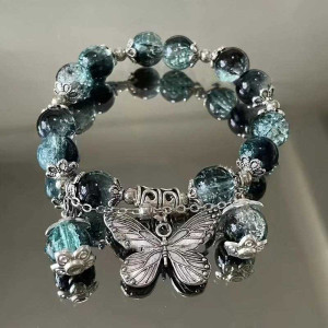 détails Bracelet Papillon Élégance Cristalline