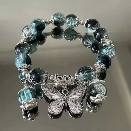 détails Bracelet Papillon Élégance Cristalline