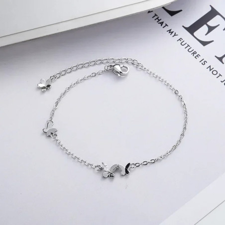 Magnifique Bracelet Papillon Élégance Florale