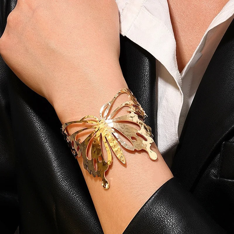 Schmetterling Armband 'Glanz der Freiheit' in Gold & Silber