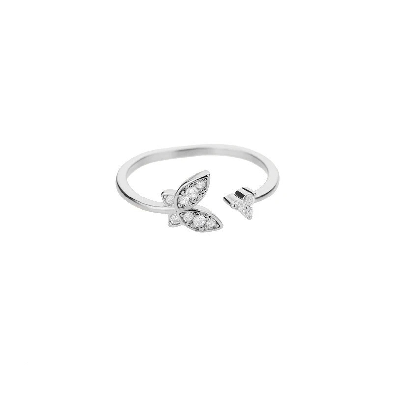 Bague Papillon Éclat Raffiné couleur argent