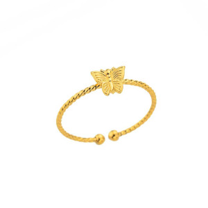 Gedrehter Schmetterling Ring Gold – Minimalistischer Schmuck