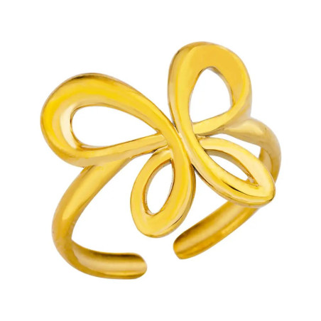 Goldener Ring Abstrakter Schmetterling | Einzigartiger Damenschmuck