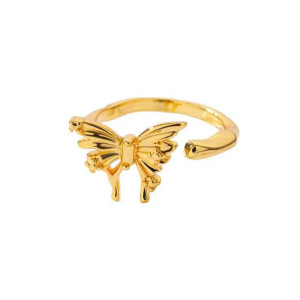 Vergoldeter Schmetterlingsring – Eleganter & leichter Schmuck