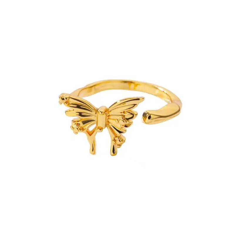 Vergoldeter Schmetterlingsring – Eleganter & leichter Schmuck