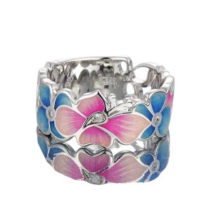 Schmetterling Ring Frühlingsglanz – Bunter 925 Silber Schmuck