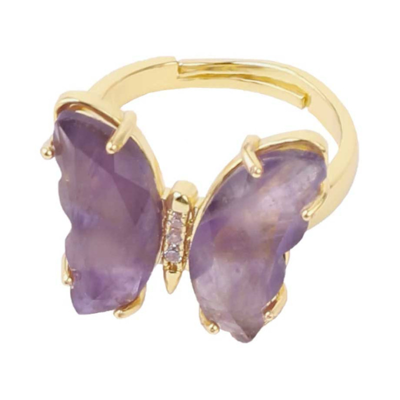 Schmetterling Ring Lapislazuli Eleganz | Schmuck mit Zirkonia