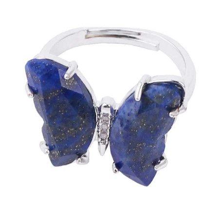 Schmetterlingsring mit Aquamarin & Zirkonia | Süßes Geschenk