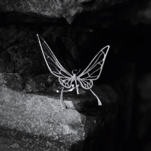 Schmetterlingsring Silber 'Poetische Eleganz' | 1001BEES.com