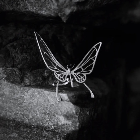 Schmetterlingsring Silber 'Poetische Eleganz' | 1001BEES.com