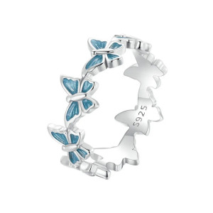 Schmetterling Ring 'Azurflug' 925 Silber | Elegantes Geschenk