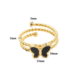 Schmetterlingsring "Nachteleganz" - Eleganter Schmuck in Gold & Silber