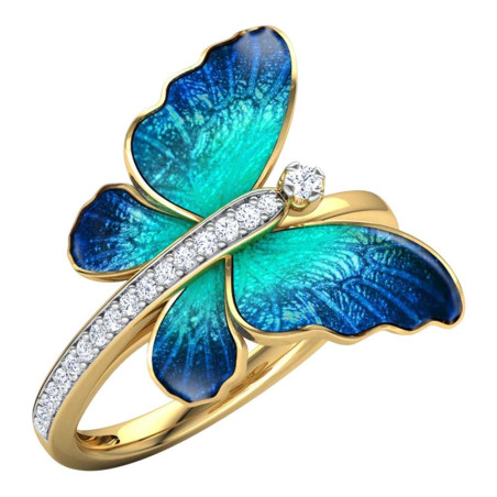 Schmetterling Ring 'Ozeanflügel' | Süßer Schmuck für Frauen
