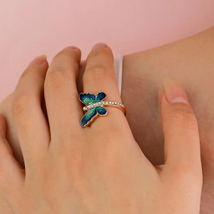 Schmetterling Ring 'Ozeanflügel' | Süßer Schmuck für Frauen