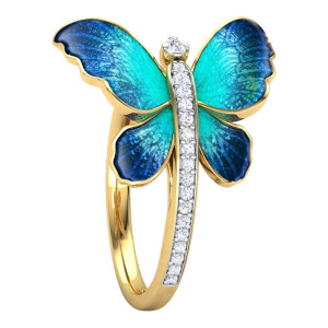 Schmetterling Ring 'Ozeanflügel' | Süßer Schmuck für Frauen