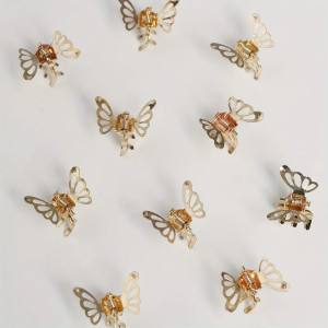 Mini-Haarspangen Schmetterling | Süßer Haarschmuck Gold & Silber