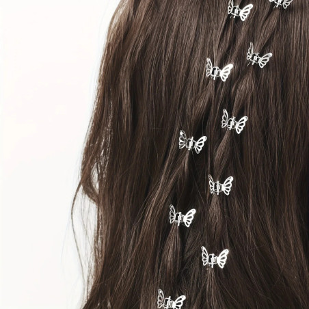Mini-Haarspangen Schmetterling | Süßer Haarschmuck Gold & Silber