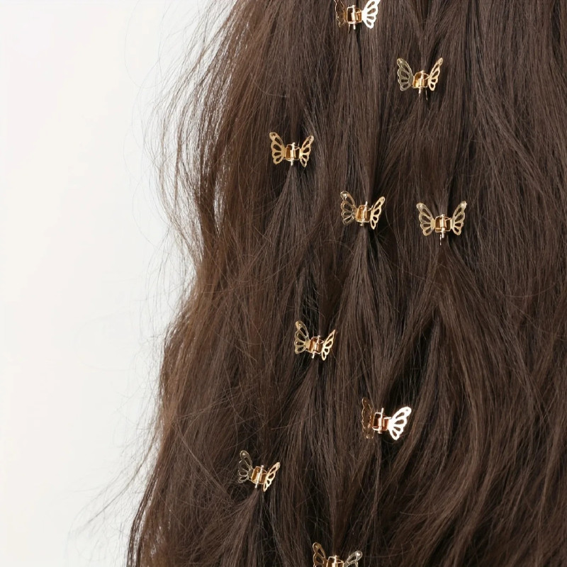 Mini-Haarspangen Schmetterling | Süßer Haarschmuck Gold & Silber