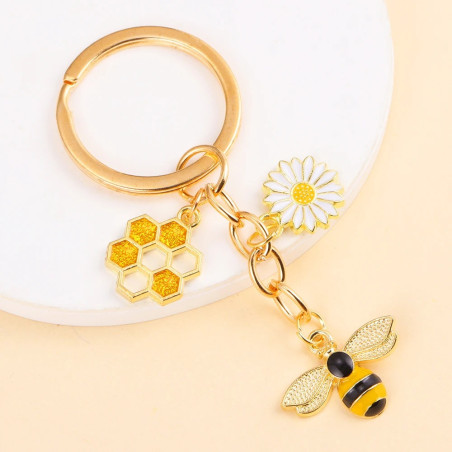 Bienen Schlüsselanhänger 'Sonniger Garten' | Süßes Geschenk