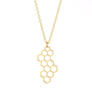 Bienen-Halskette "Elegante Wabe" - Süßer Bienenschmuck