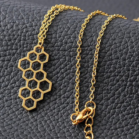 Bienen-Halskette "Elegante Wabe" - Süßer Bienenschmuck
