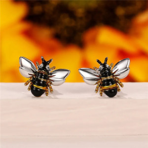 Bienen Ohrringe mit Strass - Eleganter & Einzigartiger Schmuck