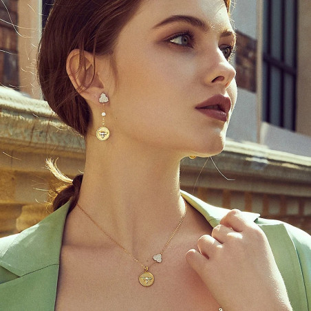 Bienen Ohrringe 'Königliches Pendel' | Eleganter Silberschmuck