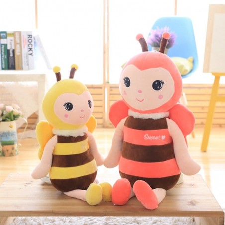Douce Peluche poupée abeille - 2 couleurs disponibles