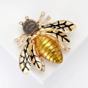 Bienenbrosche 'Goldene Essenz' | Eleganter Bienenschmuck