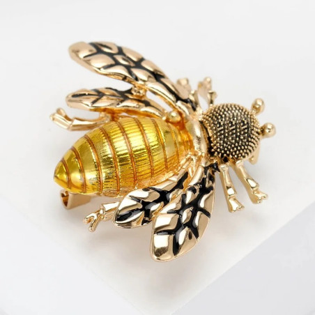 Bienenbrosche 'Goldene Essenz' | Eleganter Bienenschmuck