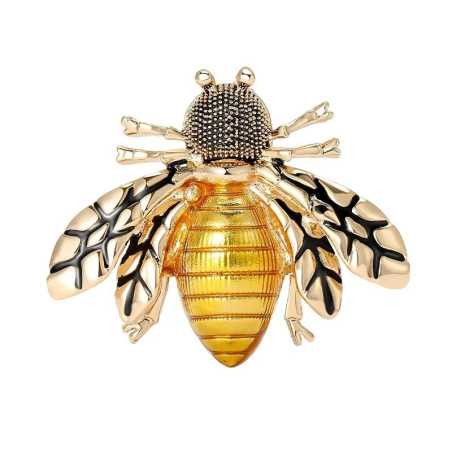 Bienenbrosche 'Goldene Essenz' | Eleganter Bienenschmuck