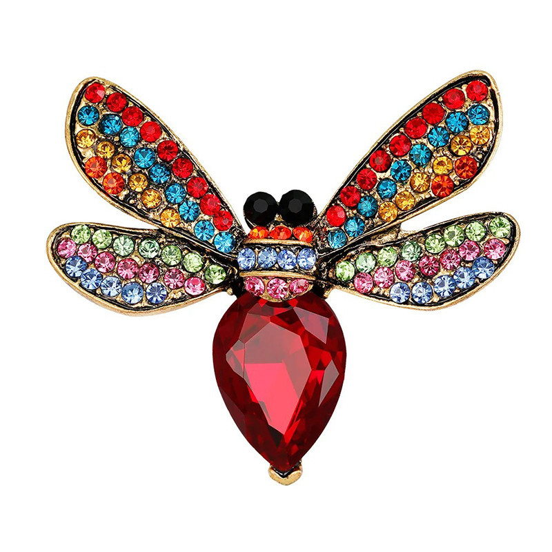 Bienenbrosche 'Regenbogenglanz' - Bunter & Funkelnder Schmuck