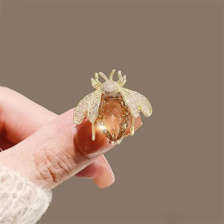 Bienenbrosche "Honigtropfen" – Eleganter Bienenschmuck