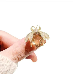 Bienenbrosche "Honigtropfen" – Eleganter Bienenschmuck
