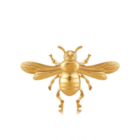 Bienenbrosche 'Épure Royale' – Eleganter Schmuck in Gold & Silber