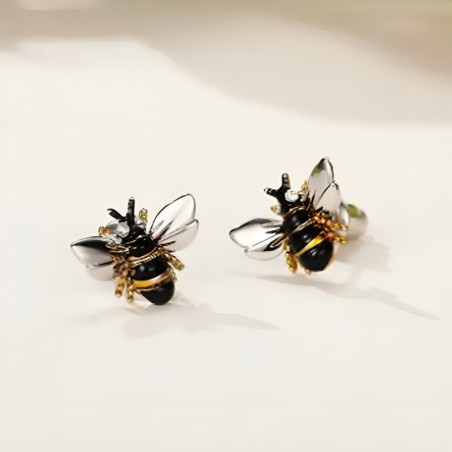Bienen Ohrringe mit Strass - Eleganter & Einzigartiger Schmuck