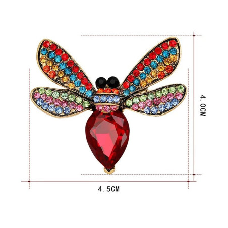 Bienenbrosche 'Regenbogenglanz' - Bunter & Funkelnder Schmuck