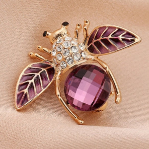Königliche Bienenbrosche Amethyst – Eleganter Bienenschmuck