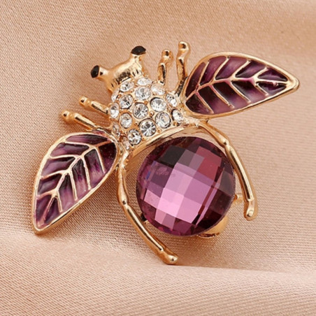 Königliche Bienenbrosche Amethyst – Eleganter Bienenschmuck