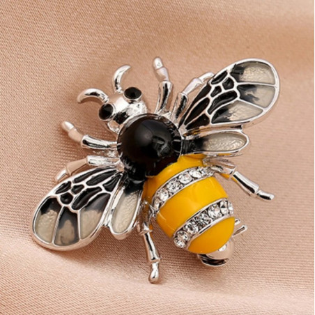 Funkelnde Königsbienen-Brosche | Eleganter Bienenschmuck
