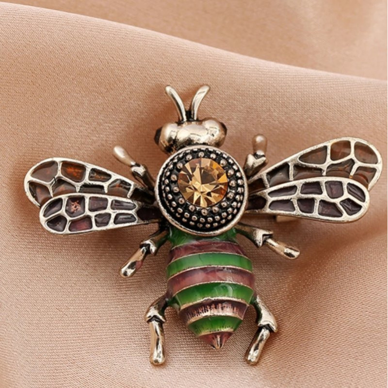 Bienenbrosche Kaiserlicher Glanz | Eleganter & kühner Schmuck