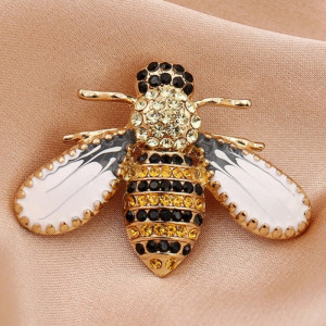 Goldene Prestige Bienenbrosche | Elegantes & Edles Accessoire